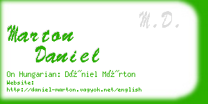 marton daniel business card